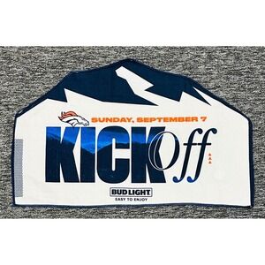 Bud Light Denver Broncos White Kickoff 24"x15" Sunday Sept 7 NFL Rally Towel